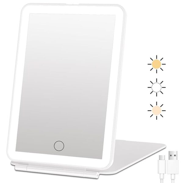 Rechargeable Travel Makeup Mirror